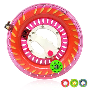 Simxkai Kite String Reel and Spool, Line Winder With Lock, 10in With 2000 Feet Line (Red)