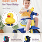 KRIDDO 2 in 1 Kids Tricycle, EVA Wheels, Push Handle, Age 18 Months to 3 Years, Blue