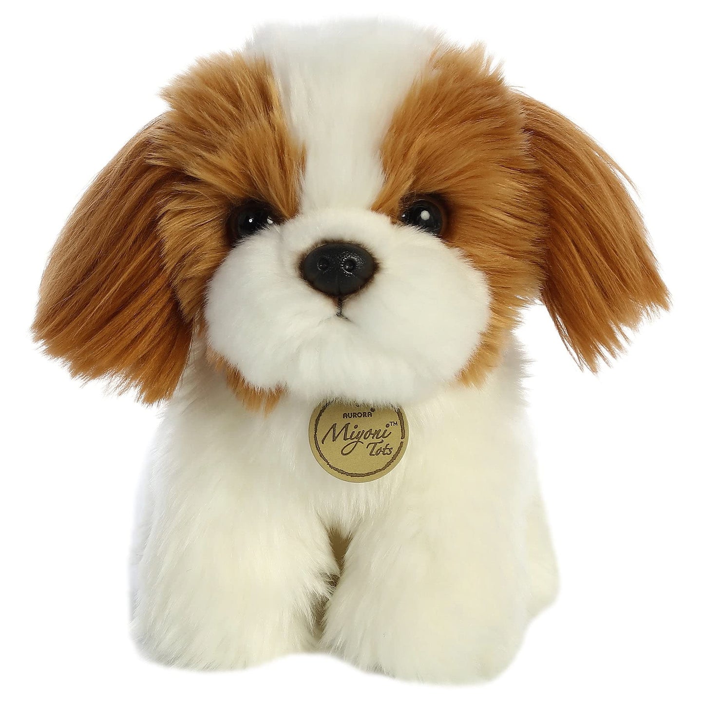 Aurora® Shih Tzu Stuffed Animal - Lifelike Brown 11" Plush - Model 26370 - Adorable Miyoni® Tots