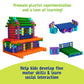 POPULAR PLAYTHINGS Playstix Construction Toy Set, 150 Piece STEM Kit, Original Version, Model 90000, Durable Building Blocks