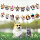 Tsj Dog Birthday Banner, Dog Face Party Banner, Dog Theme Party Bunting Decoration Puppy Party Supplies For Birthday Party Baby
