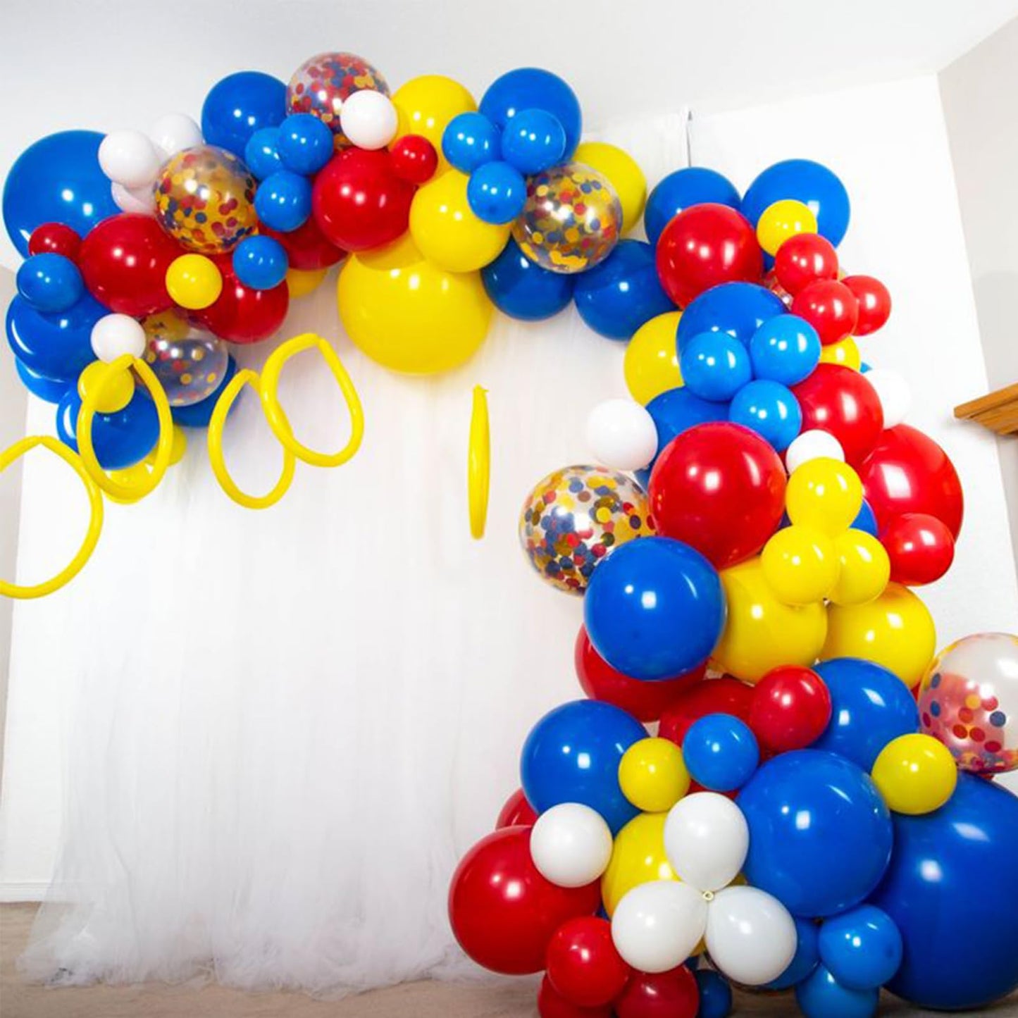 Partywoo Red Yellow Blue Balloons, 100 Pcs 12 Inch Pack Of Red Balloons, Yellow Balloons And Blue Balloons, Latex Balloons For Baby Shower Decorations, Dog Party Decorations, Dog Birthday Decorations