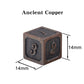 DNDND Ancient Copper D6 Metal Dice Set, Metal Dice 6 Sided Set of 6 Solid Metallic Dice with Free Black Velvet Bag for D&D Pathf
