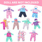 UNICORN ELEMENT 10 Sets Baby Doll Clothes for 14-18 Inch Dolls  Doll Pjs Outfits Playtime Jumpsuits Fit in 15 Inch Dolls Reborn Total 20 Pcs Outfits and Accessories for 43cm New Born Baby Dolls