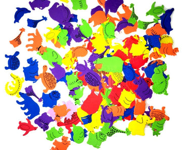 Self Adhesive Craft Stickers, Carnival, Planets, Farm Animals, Princess, Dinosaur Themed Stickers (500 Piece Party Packs) (Animals)