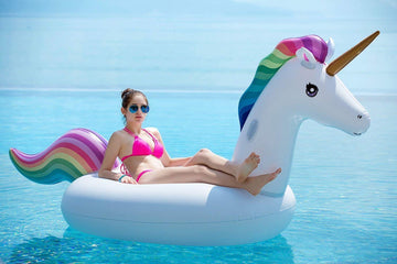 Jasonwell Giant Inflatable Unicorn Pool Float, 3X-Large, Custom Raft-Grade Material, Color: Giant Unicorn 2, Model: JX-PF-RUG