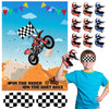Astaron Pin The Tail Games Pin The Rider On The Motocross Party Game With 30 Driver Sticker For Dirt Bike Theme Party Supplies, Boys Girls Party Baby Shower Background Christmas Party Gifts Favors