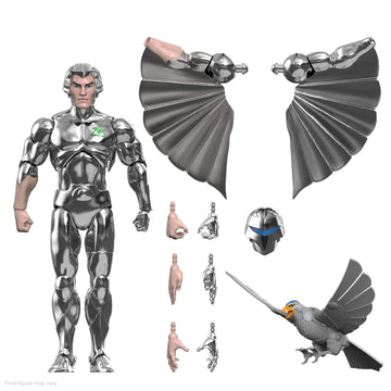 Super7 Ultimates SilverHawks Quicksilver - 7'' SilverHawks Action Figure with Accessories Classic Cartoon Collectibles and Retro