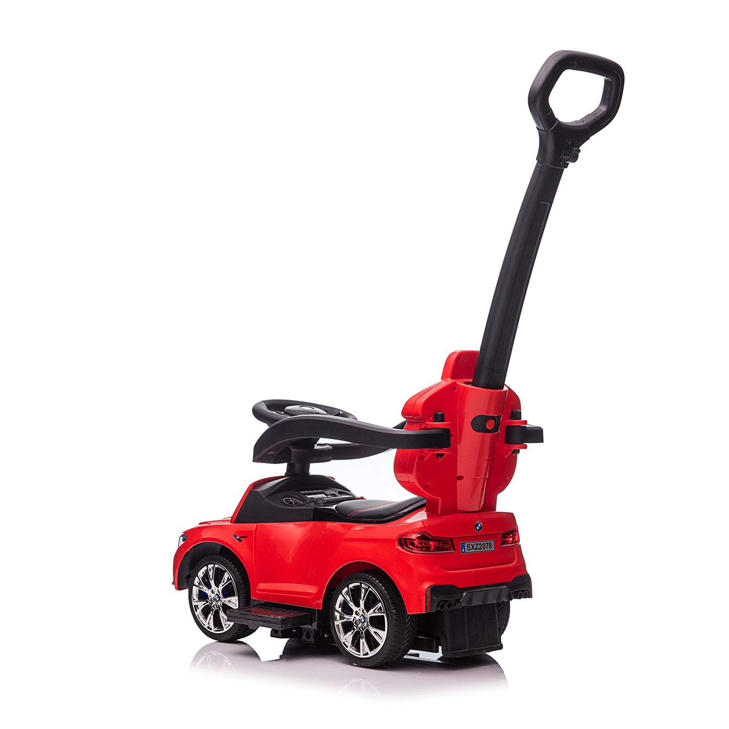 Best Ride On Cars BMW 4 in 1 Push Car, Large Red Battery Powered Toy, Plastic