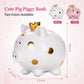 Yjnsft Piggy Bank For Girls, Small Ceramic Toddler Money Saving Bank For Boys, Porcelain Decor Coin Box, Little Decoration Pig Money Container, Unique Birthday Christmas New Year Gift For Kids (White)