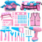 Kids Tool Set 55Pcs Tool Box Toddler Tool Kit For Girls Play Tools Toy With Tool Belt Electronic Toy Drill Safety Vest Pretend P