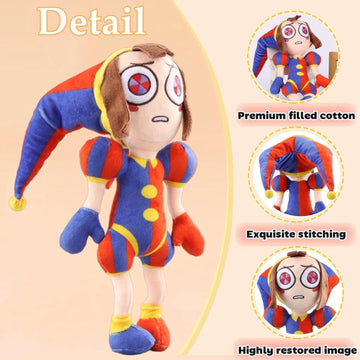 Sajisp The Amazing Digital Circus Plush,11.8' Pomni Plushies Toy Gift, Cute Stuffed Figure Doll For Kids And Adults, Birthday Halloween Christmas Choice For Boys Girls
