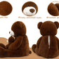 Morismos Giant Teddy Bear Stuffed Animals, Big Mommy And Baby Bear Large Teddy Bears Baby Shower For Girlfriend On Valentine Christmas 39 Inch