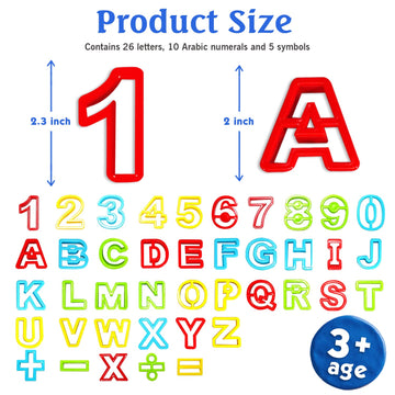 Rimobul Alphabet & Numbers Dough Cutter Kit,1.5'- 2',Set Of 41
