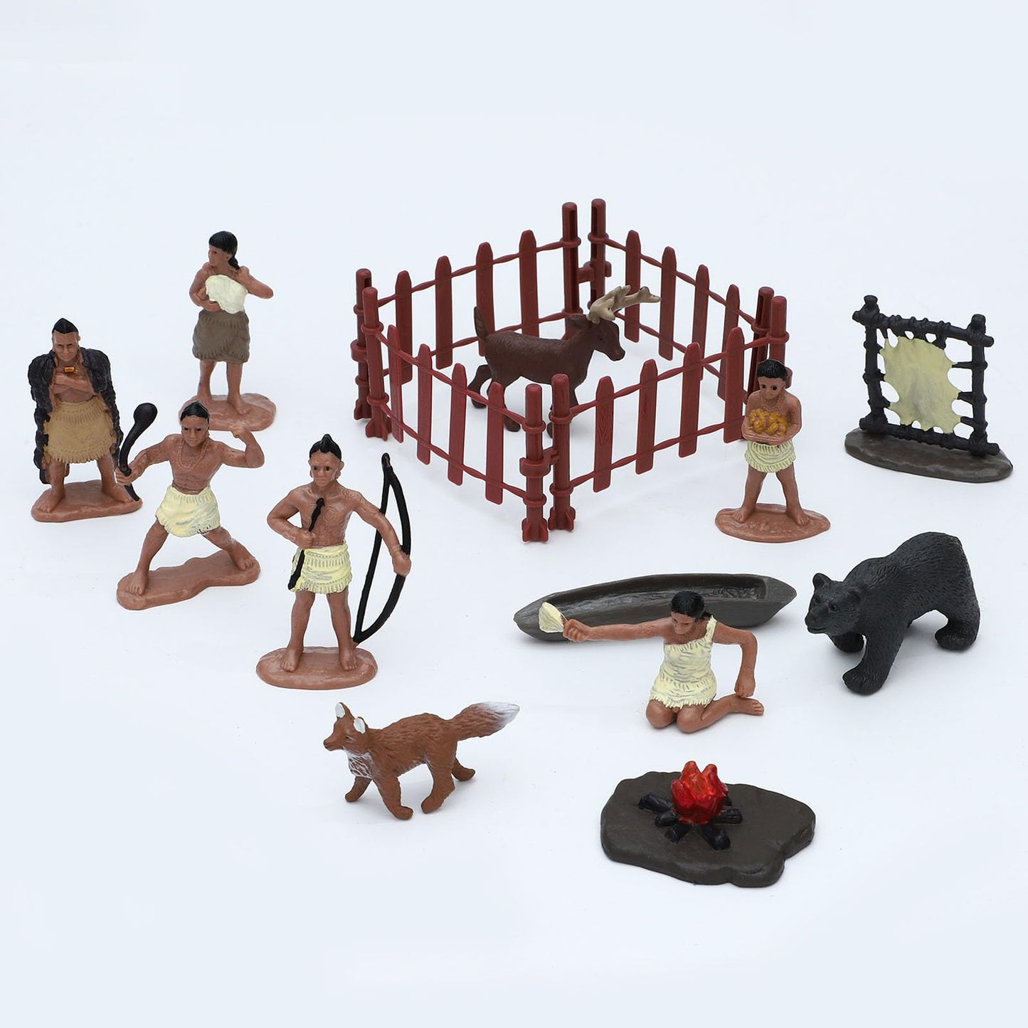 ONEST 22 Pieces Native American Figurines Indian Figurines Indians Historical Plastic Action Figures for Projects Decoration Bir