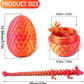 3D Printed Dragon Egg,Easter Egg,3D Printed Articulated Dragon With Dragon Inside,Crystal Dragon Fidget Toy Adults Fidget Toys Mystery Dragon Egg For Autism/Adhd (Rainbowcandy)