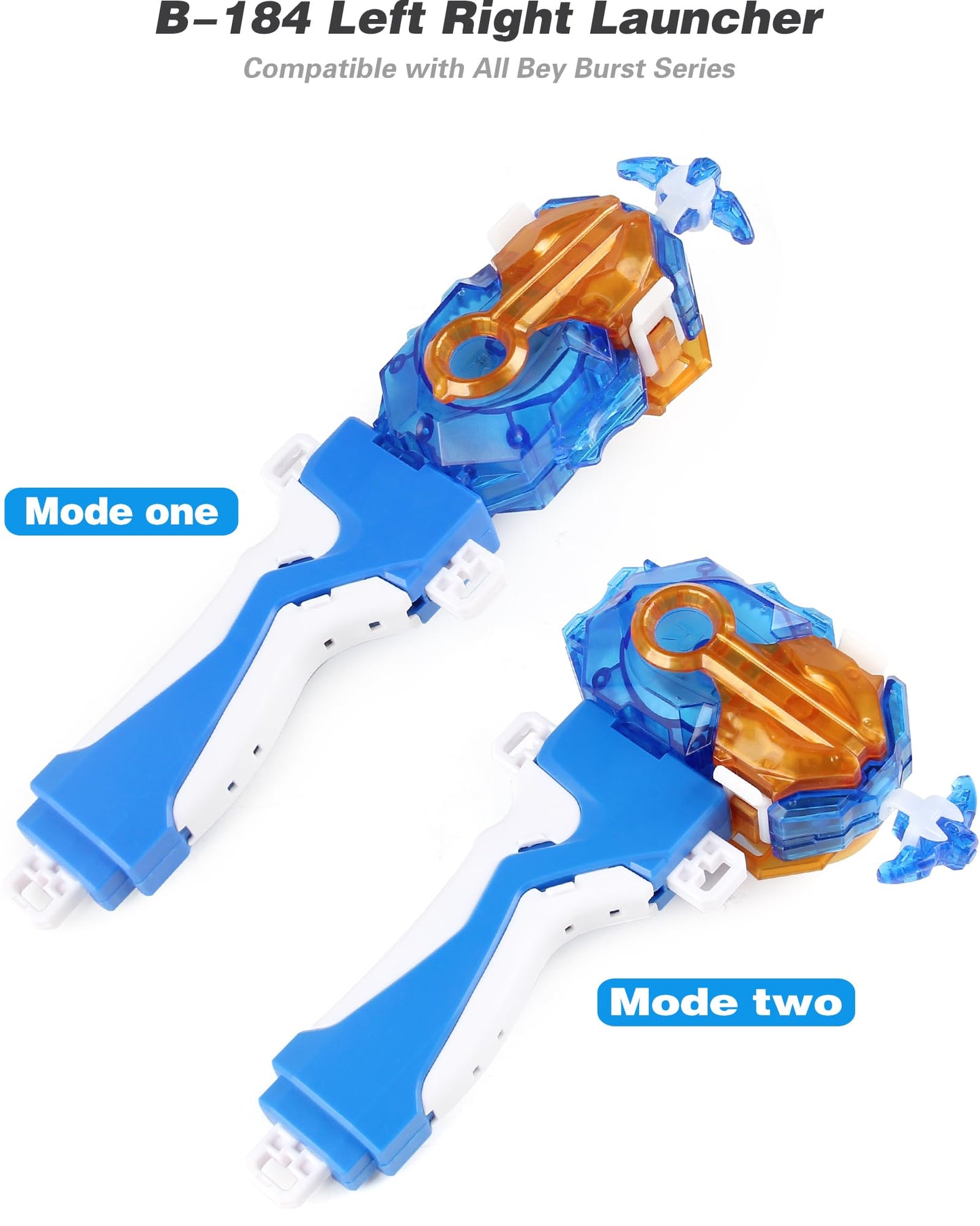 Bey Battling Tops Bay cutting edge Launcher and Grip  Power Custom BeyLauncher LR Left Right Spin DB Layer System Compatible with All Bey Burst Series (Blue)