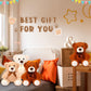 Zomiboo 7 Packs 14 Inch Plush Bear Stuffed Animals Plush Valentine Day Gift Soft Cute Stuffed Dolls Birthday Party Decorations(White, Brown)