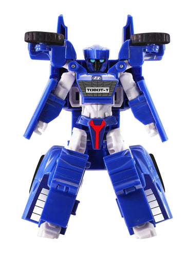 New Tobot, Mini Tobot Y, Youngtoys Transforming Collectible Vehicle To Robot, Heroes Animation Character Toys For Kids 3 And Up
