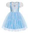 Benylion Princess Dress for Girls Kids Blue Princess Dress Halloween Cosplay Party Outfits Cinderella Dresses for Girls Birthday
