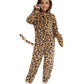 Cat Costume For Kids Cat Noir Costume Girls Onesie Black Cat Costume Child Halloween Cosplay Outfits (Cheetah, Medium)