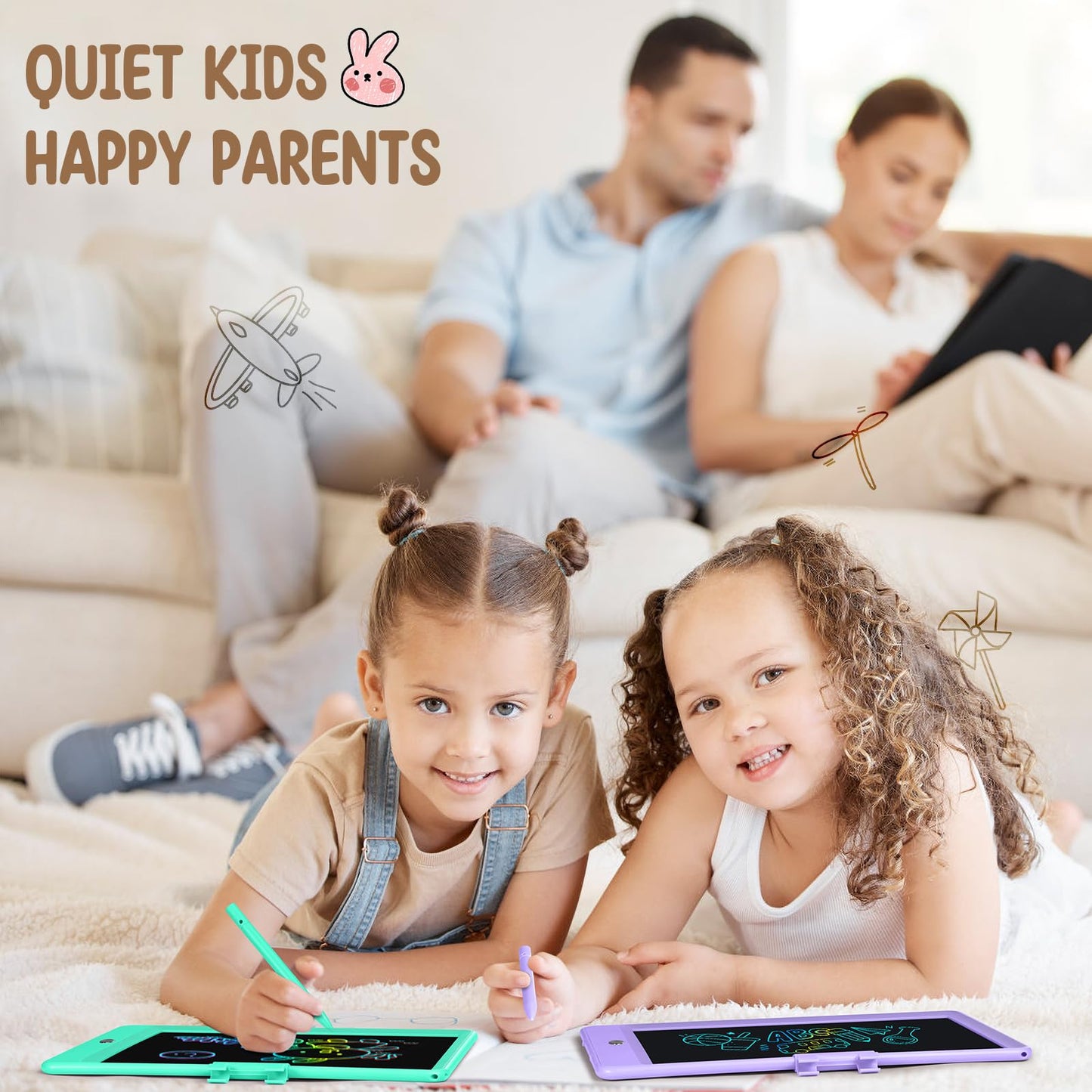 Kidopire Toys for 3-6 Year Old Girls Boys, 2Pack LCD Writing Tablet for Kids Doodle Board, Reusable Drawing Board Drawing Tablet