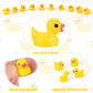 240 Pieces Mini Resin Ducks, Yellow Tiny Duck Figurines Bulk for Garden Micro Landscape Aquarium Dollhouse Potted Plants Decorat