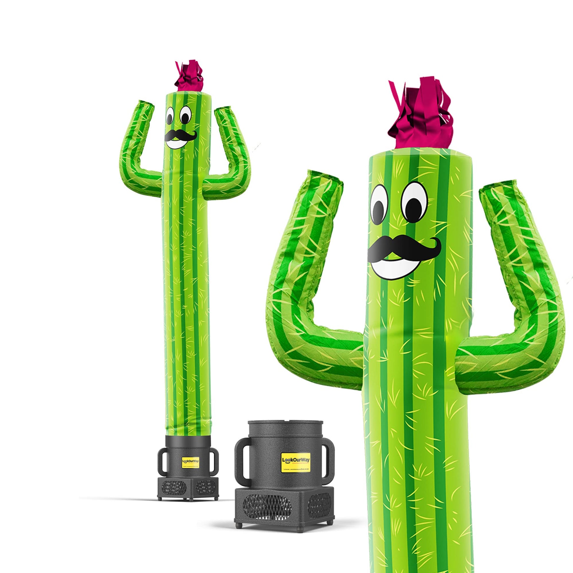 LookOurWay Air Dancers Inflatable Tube Man Set - 7ft Tall Wacky Waving Inflatable Dancing Tube Guy with Weather Resistant Blower - Character Themed - Cactus