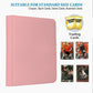 16 Pocket Card Binder  1000+ enhanced Zip Trading Card Binder  Double Sided Pocket Card Binder Album  Ringless Card Folder for MTG  TCG  Sports Card (Pink  16Pockets)