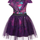 Amzapparel Descendants 3 Mal Costumes For Girls Dragon Popular Musical Cosplay Dress Up Kids Princess Fancy Dresses Halloween Outfits Size 4T (9-10 Years, Purple, 140)