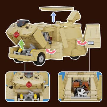 Vlotvfp Dumbs Car Building Blocks Set, Dumber City Van Car For Kids Toy Vehicles Building Toys Model, Compatible With Lego, Diy