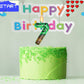 7th Pixel Miner Birthday Candles, Pixels Cake Topper for Boys Girls, TNT Themed Birthday Decorations Party Supplies (Number 7)