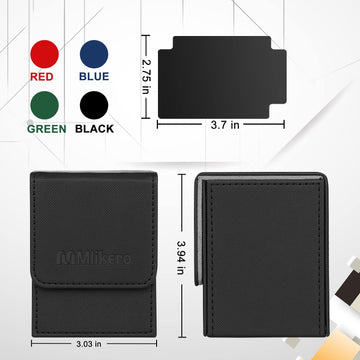 Mlikero 4 Pack Card Deck Box, Commander Deck Box Holds 400+ Single Sleeved Cards With 4 Dividers, Leather Magnetic Card Box Fit For Mtg, Tcg (4 Colors)