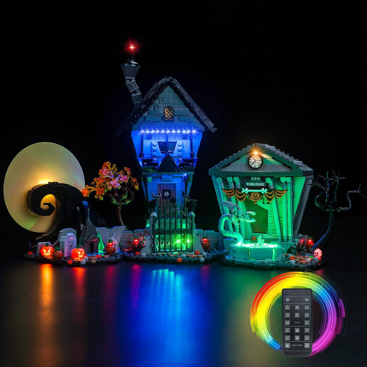 Locolee Light Compatible With Lego Tim Burton'S The Nightmare Before Christmas 21351, Lighting Set Accessories Compatible With L