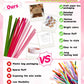 YYUENG TAK Pink Pipe Cleaner Flowers Craft Kit, 200 pcs, Chenille Stem, DIY Tulip Bouquet, 4 Colors, Olive Green, Model YYDP0002