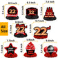 Happy 22Nd Birthday Red And Black Table Honeycomb Centerpieces Balloons Theme Decor Table Decorations Table Toppers For Girls Women Princess 22 Years Old Birthday Party Bday Supplies Background Gold