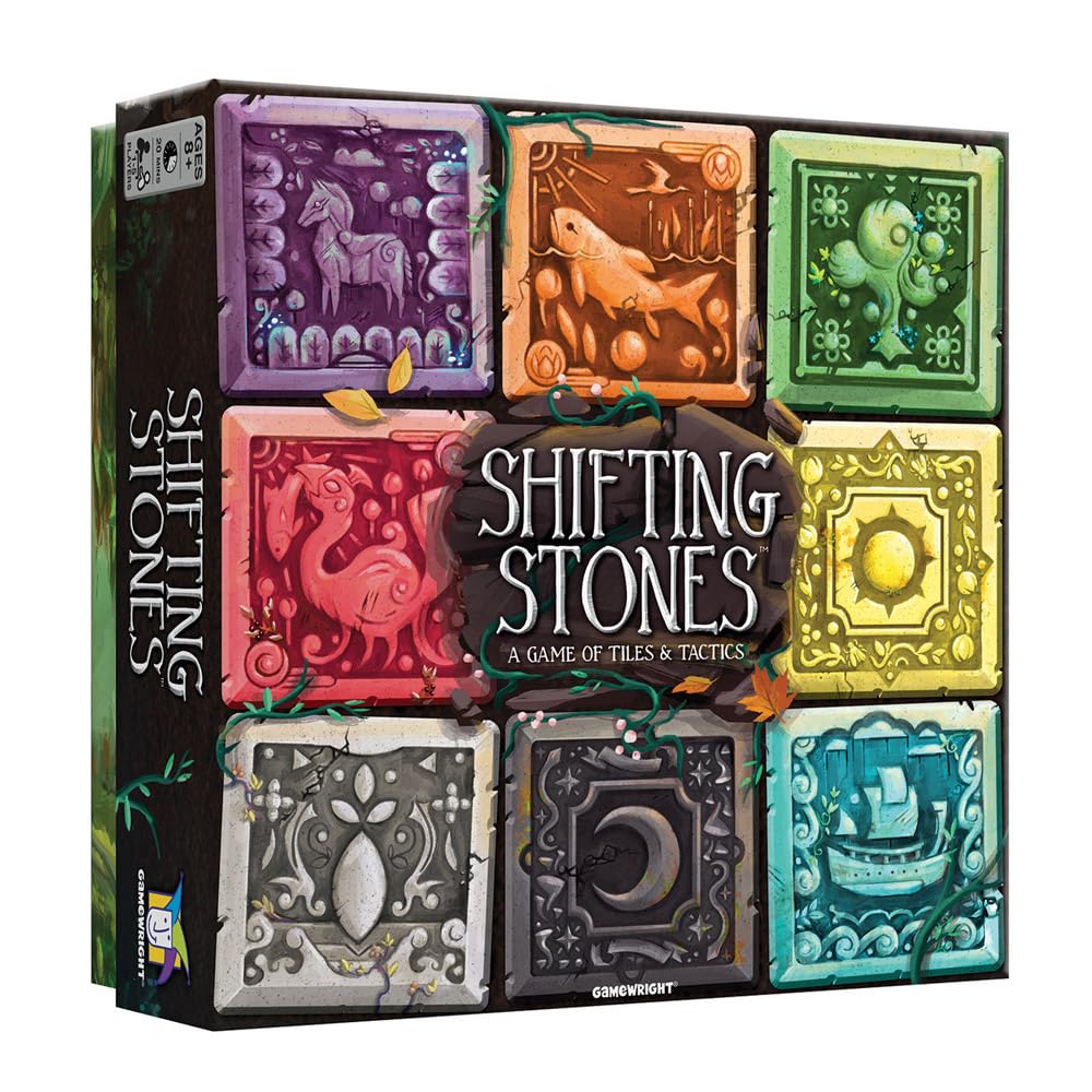 Gamewright Shifting Stones Strategy Game - Visual Decision-Making, Multicolor, Ages 8+, Model 119, Tile & Card Game