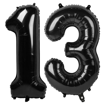13 Balloon Number, Black Number 13Th 31Th Birthday Balloons 40 Inch, 13 Or 31 Years Old Black Birthday Decorations For Boys Girl