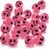Artcreativity Pink Glow In The Dark Smile Face Bouncing Balls - Bulk Pack Of 36-1 Inch High-Bounce Bouncy Balls For Kids, Glowing Party Favors And Goodie Bag Fillers For Boys And Girls