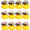 Chivao 12 Pcs Mini Rubber Ducks With Sunglasses/ Glasses And Hats/ Necklace, Cruise Rubber Ducks In Bulk Valentine Gift Small Ba