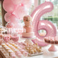Suwen 40 Inch Pink Large 6 Number Balloons Big Foil Helium Number Balloons 0-9 Jumbo Happy 6Th Mylar Birthday Party Decorations