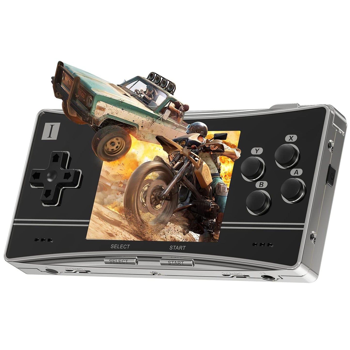 Haihuang Rg300X Handled Game Console, Portable Game Console With 64G Tf Card Preinstalled 5171 Classic Games, Retro Game Console With 3.0 In Ips Screen Perfectly Support Ps1,Cps1,Cps2,Cps3,Fba, Black