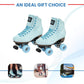 Sure-Grip Outdoor Roller Skates for Men & Women, Sea Breeze, Leather & Suede, Size Mens 8/Womens 9, Comfortable with Extra Long Laces