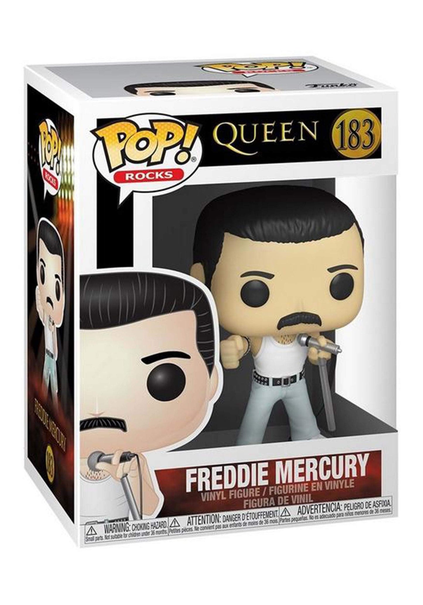 Funko POP Rocks Freddie Mercury Radio Gaga 1985 Vinyl Figure, 3.75 inches, Multicolor, Model 33735