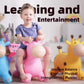 EVERICH TOY Giraffe Bouncy Horse Hopper for Toddlers  Bouncy Animals Jumping Horse  Inflatable Ride on Bouncer Hopping Toys Gifts for Boys and Girls 18 Months 2 3 4 5 6 Years Old
