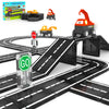 Magnetic Tiles Roads Engineering Vehicle Set, Magnetic Blocks Road Truck Car Toys for 3 4 5 6 Year old Boys Girls, Cars Games Cl