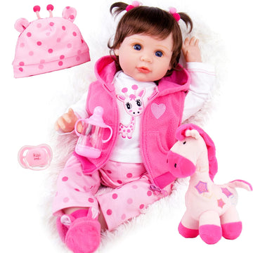 Milidool Reborn Baby Dolls, Realistic Newborn Dolls, 22 Inch Lifelike Weighted Soft Body Baby Doll
