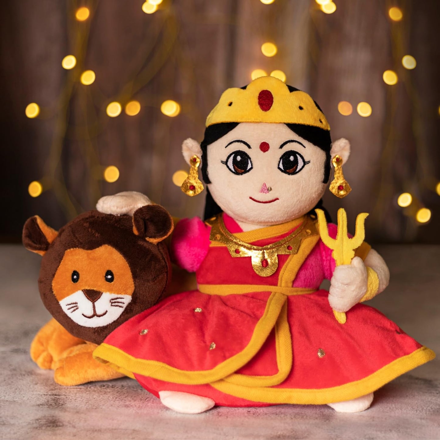 PandaS Box Mantra Chanting Devi Durga (26 Cm) | Musical Soft Plush Toy | Best Gift For Infants, Toddlers & Babies