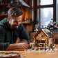 Funwhole Hunting-Cabin Lighting Building-Bricks Set - Retro Wooden Cabin Led Light Construction Building Model Set 2036 Pcs For Adults And Teen