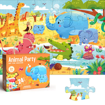 Jumbo Floor Puzzle for Kids, Large Jigsaw Puzzles 24 Piece for Kids Ages 3-5,Preschool Learning & Education Toys, Gifts for 4-8 